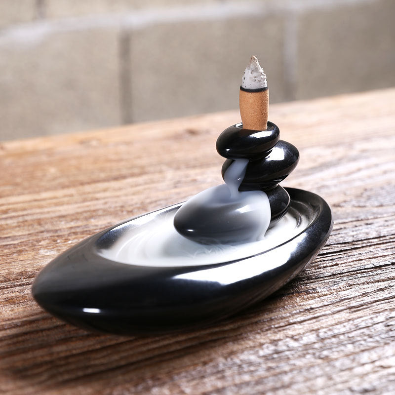 Zen Stones Ceramic Backflow Incense Burner
