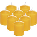 8PCS Beeswax Votive Candles – Handcrafted Natural Mini Pillar Beeswax Candles in Bulk Ideal Pure Votive Candles for Home Décor Parties Weddings; Smokeless & Dripless