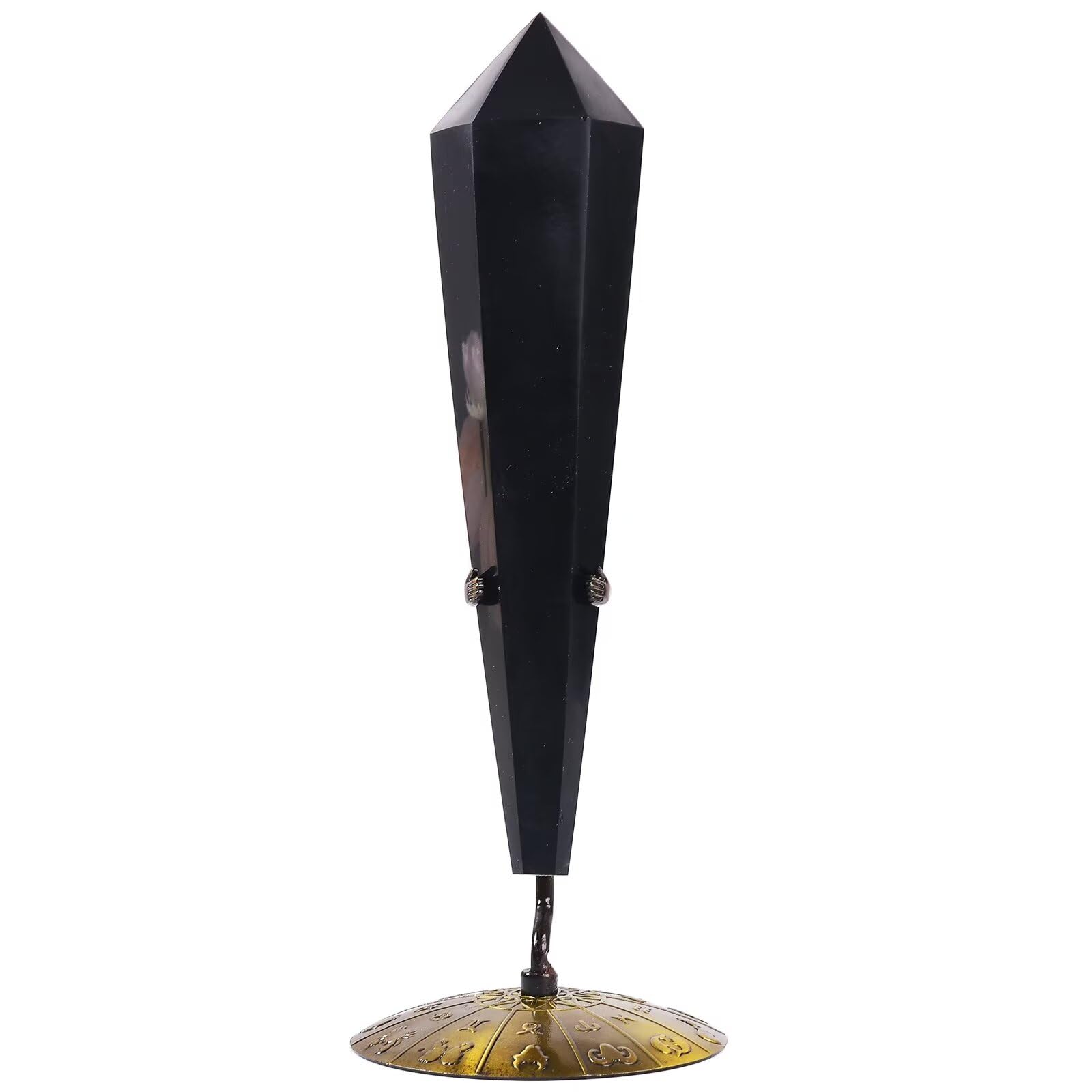 Obsidian Wand Point Long Healing Crystal Scepter