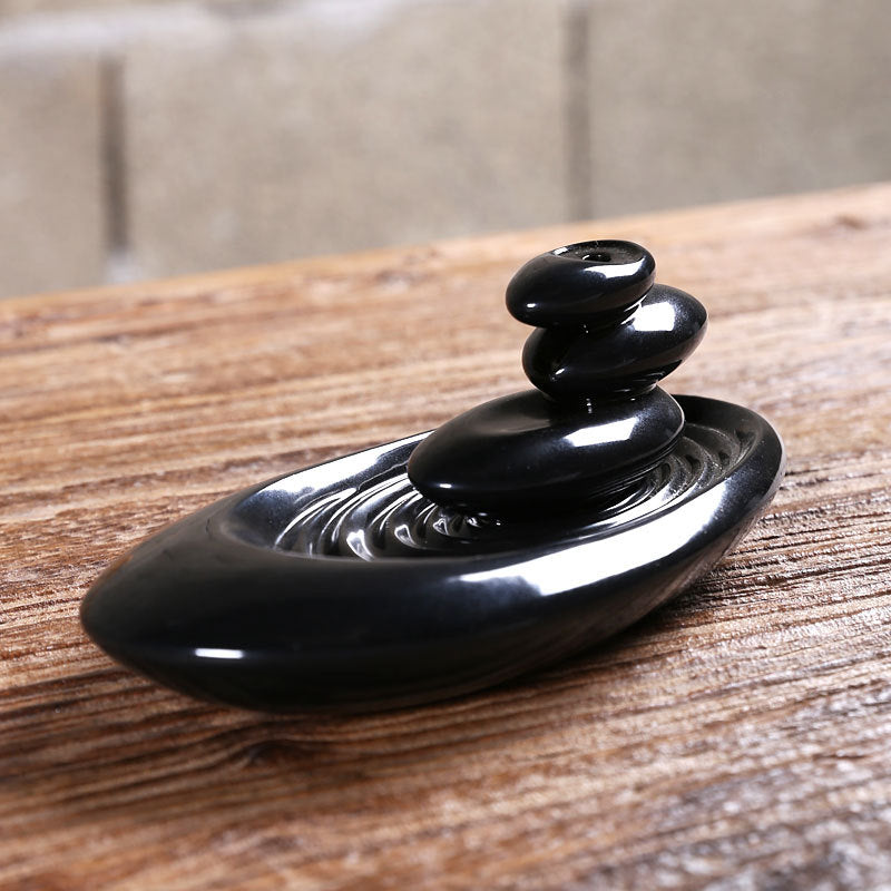 Zen Stones Ceramic Backflow Incense Burner